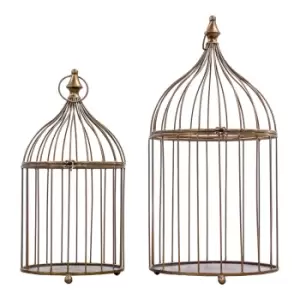 Image of Gallery Interiors Set of 2 Portia Birdcage Bronze