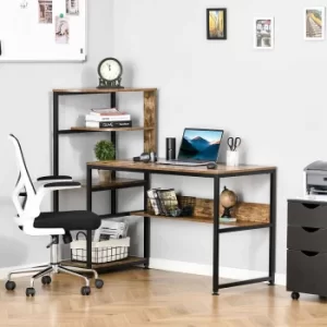 Image of Hayne Computer Desk with Bookshelf, Brown