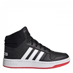 Image of adidas Hoops Mid- High Tops Junior Boys - Black/White