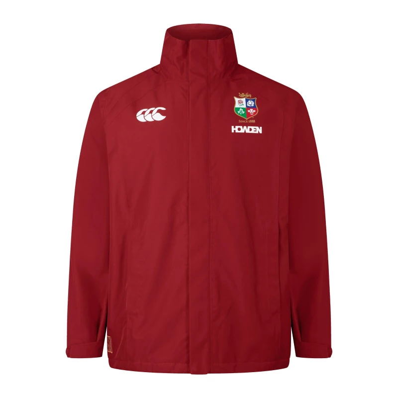 Image of Canterbury British and Irish Lions Waterproof Jacket 2024 Adults - Red Red S