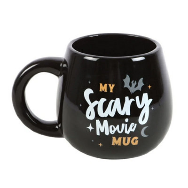 Image of Something Different Something Different My Scary Movie Rounded Mug in Black One Size Unisex 5063652565568