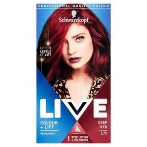 Image of LIVE Colour & Lift Permanent Hair Dye L75 Deep Red