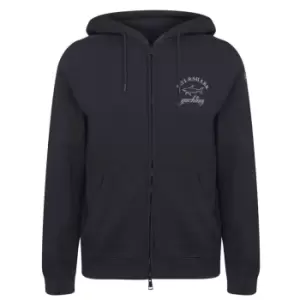 Image of Paul And Shark Fleece Zip Hoodie - Black