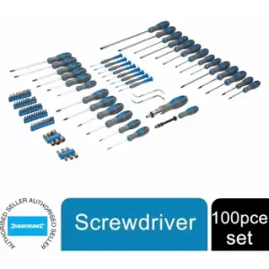 Image of Silverline - Screwdriver Set Soft Grip Torx Bit Hex Allen Key 100pce 283983