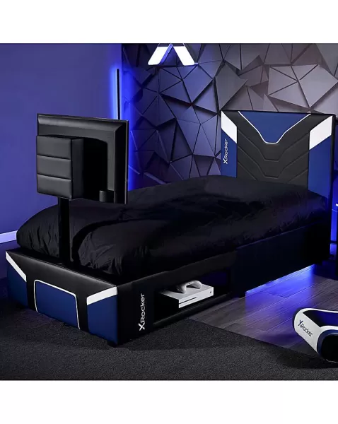 Image of X Rocker Single Twist TV Bed Blue