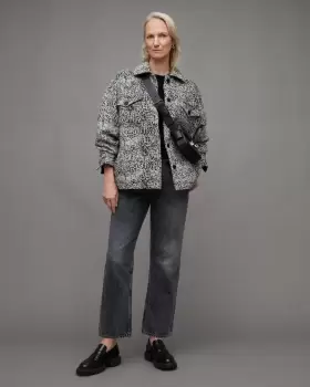 Image of AllSaints Luella Relaxed Fit Trucker Jacket