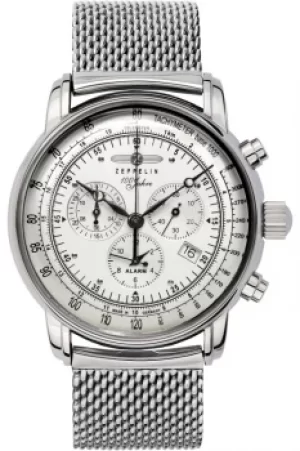 Image of Mens Zeppelin 100 Jahre Alarm Chronograph Watch 7680M-1