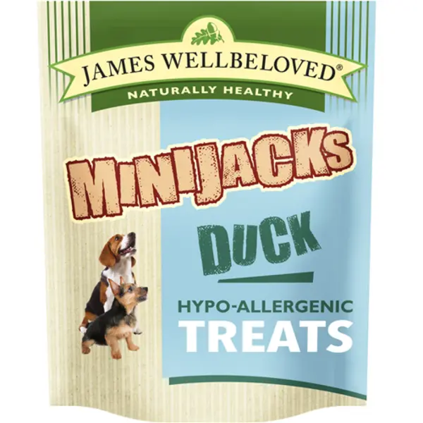 Image of James Wellbeloved Dog Treats Minijacks Duck 90g