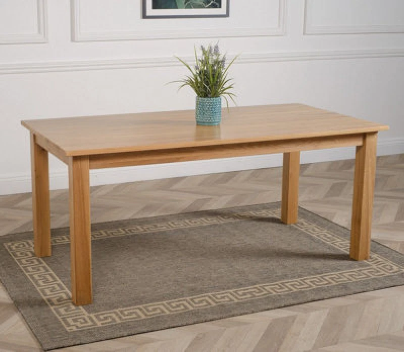 Image of Thats Furniture Oslo 180m Large Solid Oak Dining Table in Light Oak Light Oak Unisex