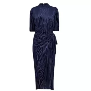 Image of Biba x Tess Daly Devore Dress - Blue