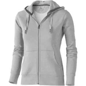 Image of Elevate Womens/Ladies Arora Hooded Full Zip Sweater (L) (Grey Melange)