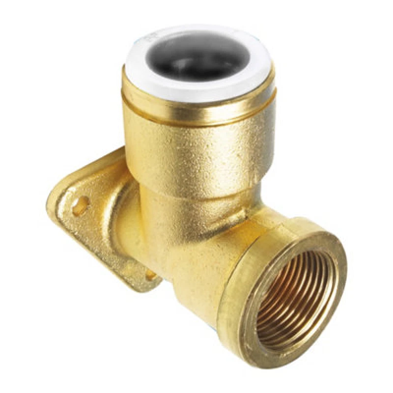 Image of JG Speedfit John Guest Speedfit Brass Backplate Elbow 22mm X 3/4"