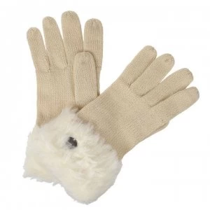 Image of Regatta Luz Faux Fur II Gloves - LightVanilla