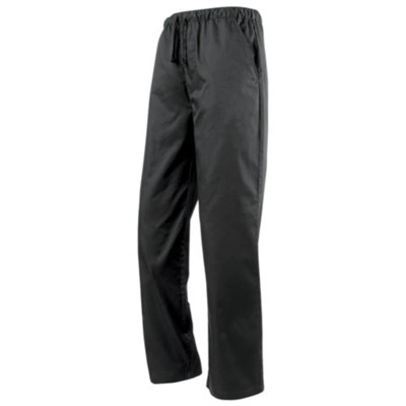 Image of Premier Premier Men Essential Chefs Trouser Catering Workwear in Black Size: X-Small Black XS Male 5055805355430