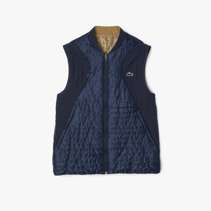 Image of Lacoste Reversible Quilted Sports Vest - Multi Multi M - L