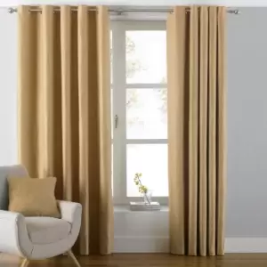 Image of Atlantic Twill Woven Eyelet Curtains Ochre, Ochre / 229 x 137cm