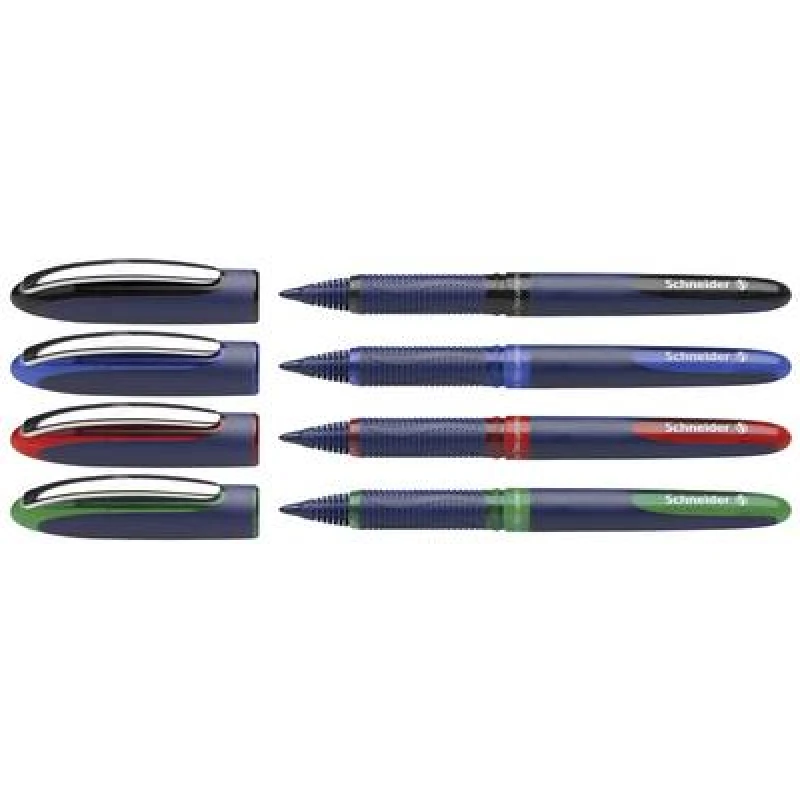 Image of Schneider Schreibgeraete Schneider Schreibgeraete Roller ball pen One Business 0.6mm Blue, Green, Red, Black 183094 4 pc(s) 183094