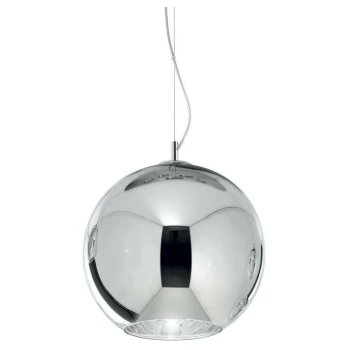 Image of Ideal Lux Lighting - Ideal Lux NEMO - Indoor Dome Ceiling Pendant Lamp 1 Light Chrome, E27