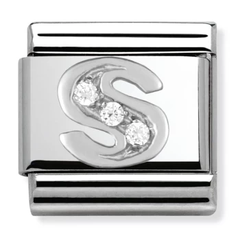 Image of Nomination CLASSIC Silvershine Letter S Charm 330301/19