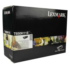 Image of Lexmark T650H11E Black Laser Toner Ink Cartridge