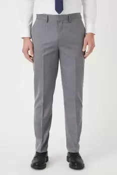 Image of Tailored Charcoal Herringbone Suit Trousers