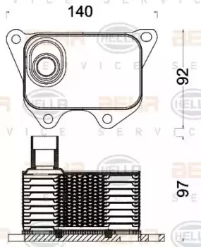 Image of x1 Behr Heat Exchanger 8MO376797-011 Genuine replacement part for Car Made in CN