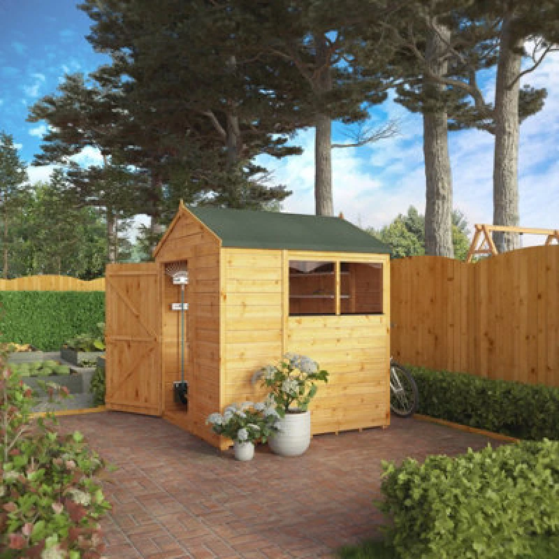 Image of Waltons 6 X 6 Shiplap Apex Glass Glazed Modular Garden Storage Shed