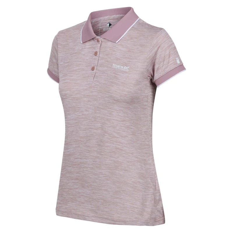 Image of Regatta Womens Remex II Quick Dry Wicking Active Polo Shirt 16 - Bust 40' (102cm) Dusky Rose RWT178-9B8-16