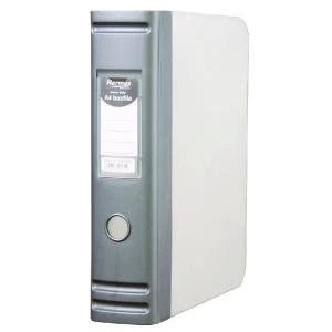 Image of Hermes Heavy Duty 80mm 2D-Ring Polypropylene Box File A4 Silver
