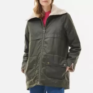 Image of Barbour Womens Pine Wax Coat - Archive Olive - UK 18