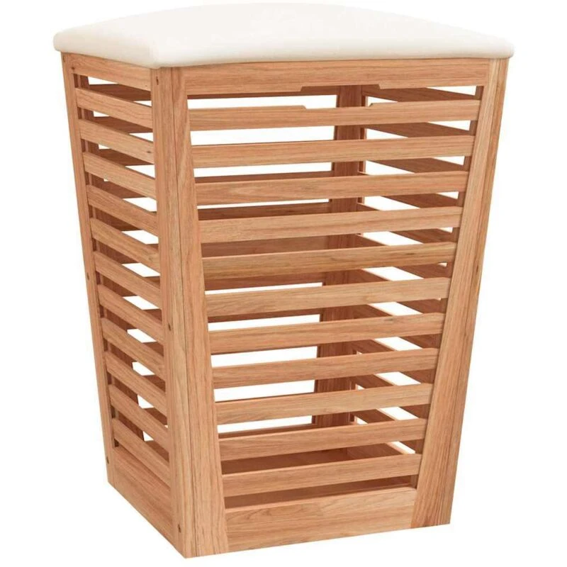 Image of VIDAXL Bathroom Stool 40.5x40.5x56cm Solid Wood Walnut vidaXL 8720287220336