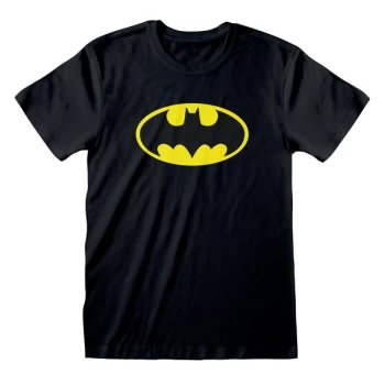 Image of DC Batman - Logo Unisex Large T-Shirt - Black