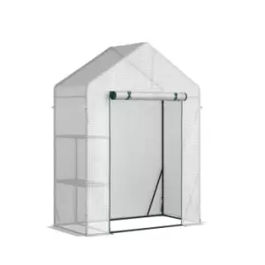 Image of Outsunny Greenhouse For Outdoor Portable Gardening Plant Grow House With Shelf 143L X 73W X 195H Cm - Green