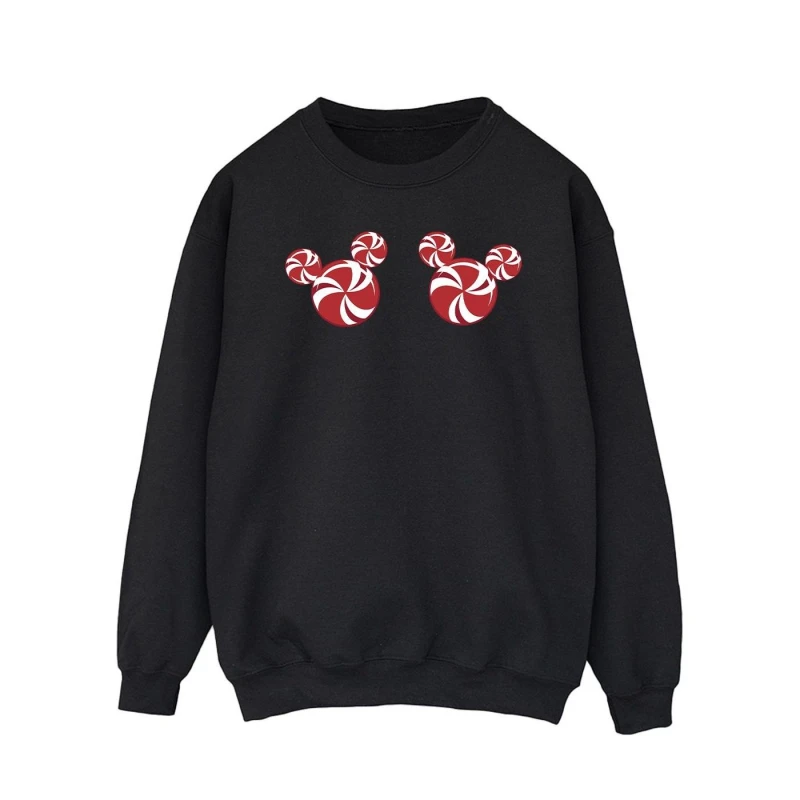 Image of Disney Men Mickey Mouse Candies Sweatshirt in Black Size: Small Black S Male 5063376835046