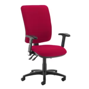 Image of Dams MTO Senza Extra High Back Operator Chair with Folding Arms - Ocean Blue
