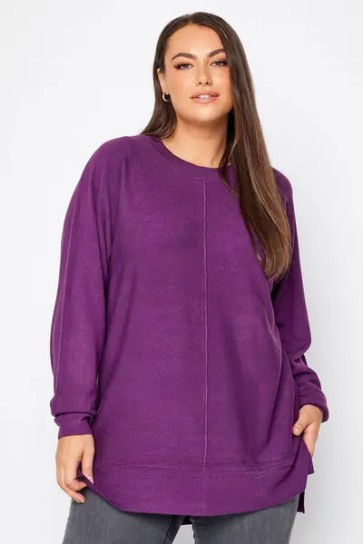 Image of Yours Long Sleeve Jumper Purple