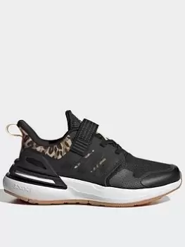 Image of adidas Unisex Kids Rapidasport Elastic Lace - Black/Gold, Size 2 Older