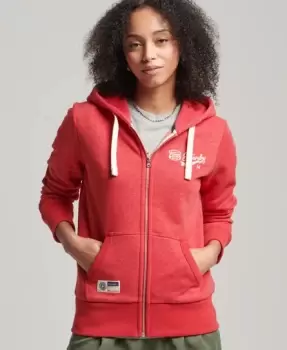 Image of Superdry Vintage Script Style College Zip Hoodie