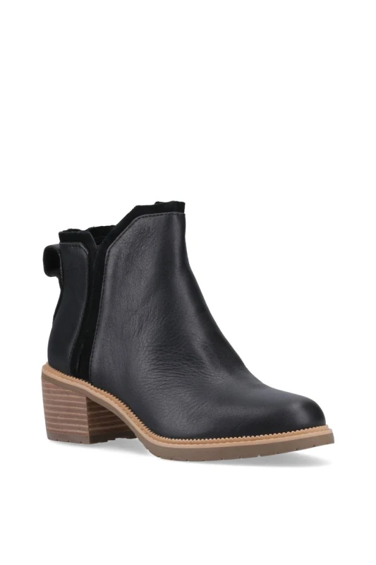 Image of TOMS Womens Hailey Ankle Boot in Black Size: 6 Black Female 6
