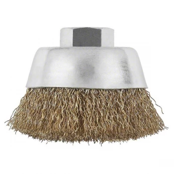 Image of Bosch 1608614020 Cup Brush Ø 70mm Brass-coated 0.3mm M14