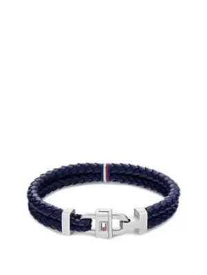 Image of Tommy Hilfiger Carabiner Mens Leather Bracelet