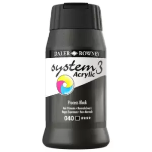 Image of Daler Rowney System 3 Original Acrylic Paint 500ml Process Black
