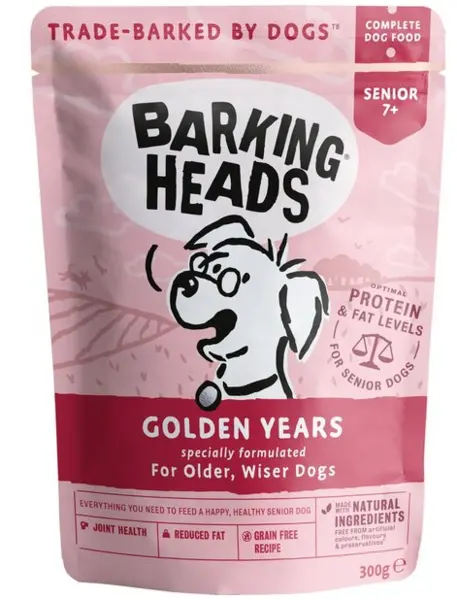 Image of Barking Heads Golden Years Senior Dog Food 300g