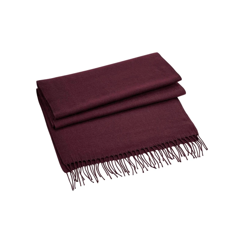 Image of Beechfield Beechfield Men Classic Woven Scarf in Burgundy Burgundy One Size Male 5063377025736