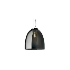 Image of Ideal Lux Lighting - Ideal Lux Eva - 1 Light Large Dome Ceiling Pendant Grey, Smokey, E27