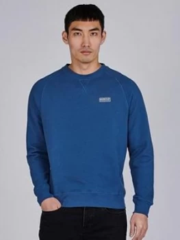 Image of Barbour International Essential Sweatshirt - Mid Blue, Size S, Men