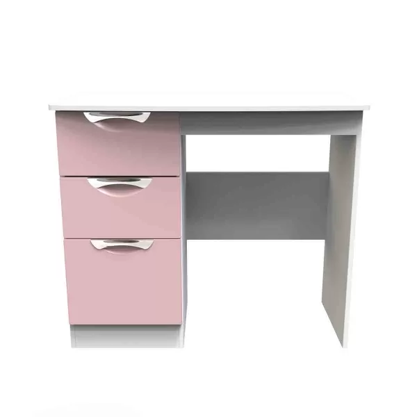 Image of Welcome Furniture Ready Assembled Camden Vanity In Kobe Pink & White