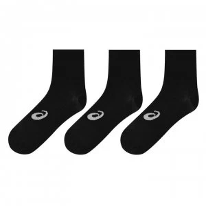 Image of Asics Quarter 3 Pack Socks - BLACK