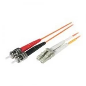 Image of C2G 3m LC/ST LSZH Duplex 62.5/125 Multimode Fibre Patch Cable - Orange