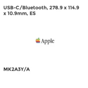 Image of USB-C/Bluetooth, 278.9 x 114.9 x 10.9mm, ES